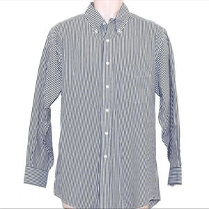 ARBOR WAY Men's Blue Oxford Stripe Button Down Shirt Size 16 1/2